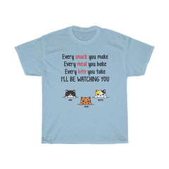 Personalized Funny Cats Shirt - Every Snack You Make, I'll be Watching You