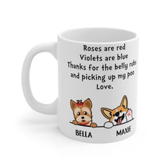 Personalized Dog Mug - Roses are red violets are blue