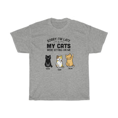 Personalized Shirt - Sorry My Cat Was Sitting On Me