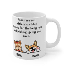 Personalized Dog Mug - Roses are red violets are blue