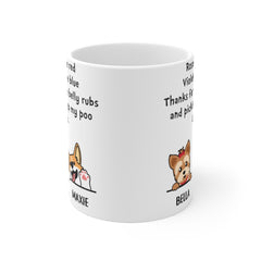 Personalized Dog Mug - Roses are red violets are blue