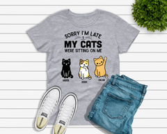 Personalized Shirt - Sorry My Cat Was Sitting On Me