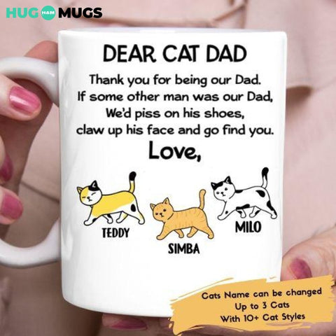 Dear Cat Dad Personalized Mug