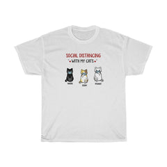 Personalized Shirt - Social Distancing With My Cats