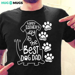 Happy Father Day To The Best Dog Dad Personalized Shirt