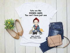 Personalized  Cat T-shirt - Cats Are Like Potato Chips